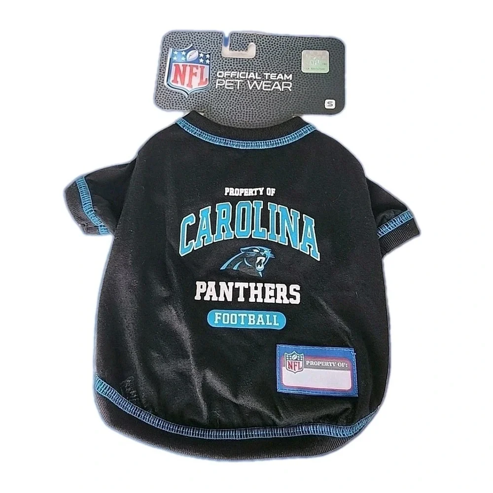 New Dog/Cat NFL Carolina Panthers Pet Wear T-Shirt Small Football Fan Gift‎ NWT